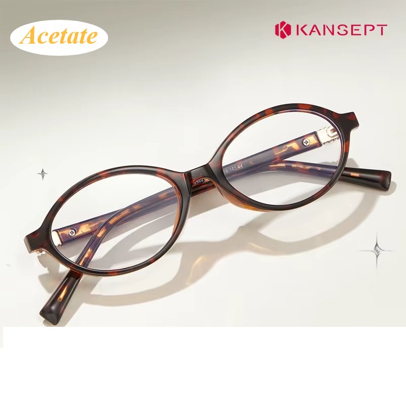 Kansept Women's Full Rim Oval Acetate Reading Glasses 75691 Reading Glasses Kansept