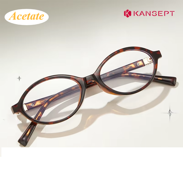 Kansept Women's Full Rim Oval Acetate Reading Glasses 75691 Reading Glasses Kansept