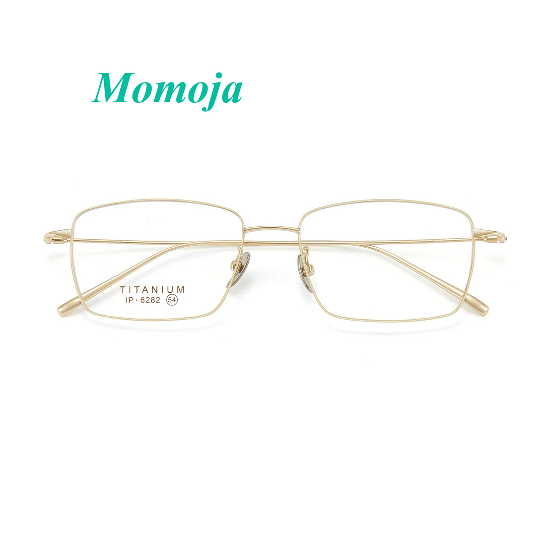 Momoja Unisex Full Rim Polygon Square Titanium Eyeglasses 76282