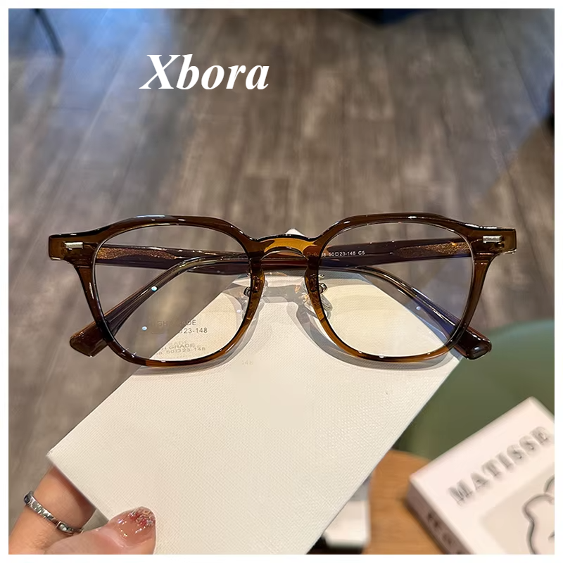 Xbora Unisex Full Rim Oval Square Acetate Eyeglasses 46838