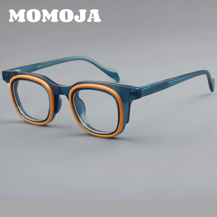 Momoja Women's Full Rim Square Brow Line Acetate Eyeglasses 30112
