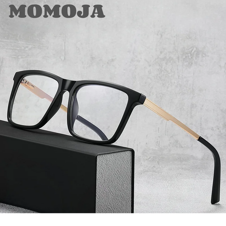 Momoja Unisex Full Rim Square Tr 90 Alloy Eyeglasses 93550