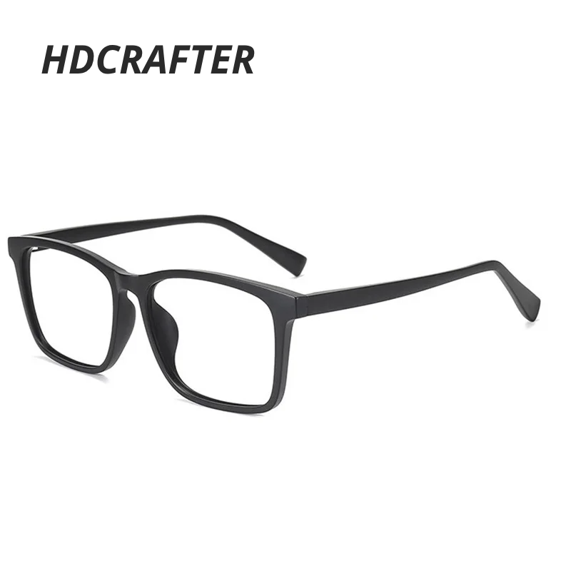Hdcrafter Men's Full Rim Square Tr 90 Titanium Eyeglasses 59242