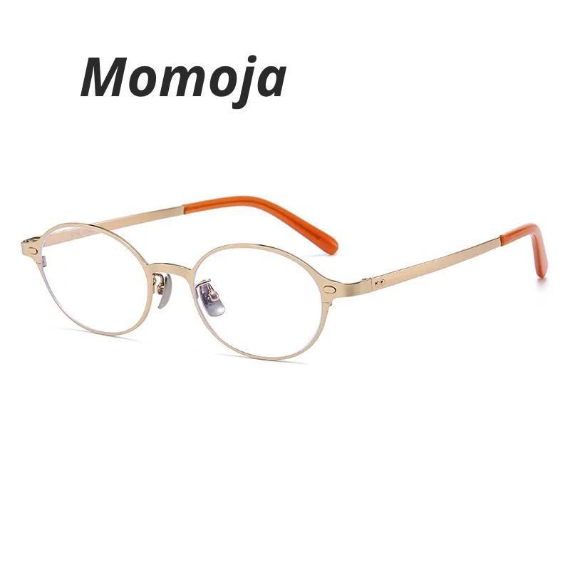 Momoja Unisex Full Rim Oval Round Titanium Alloy Eyeglasses 272477