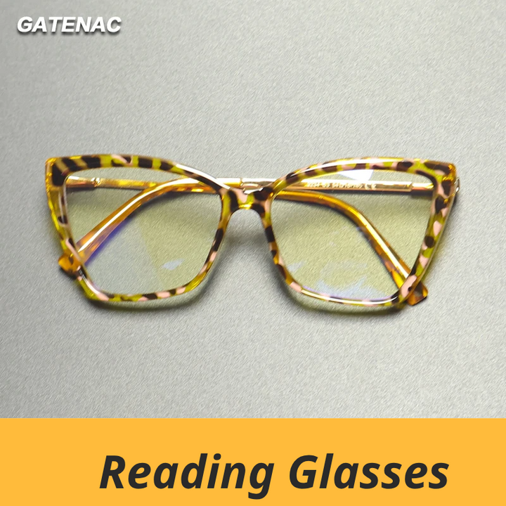 Gatenac Women's Full Rim Cat Eye Tr 90 Titanium Reading Glasses Gx2234