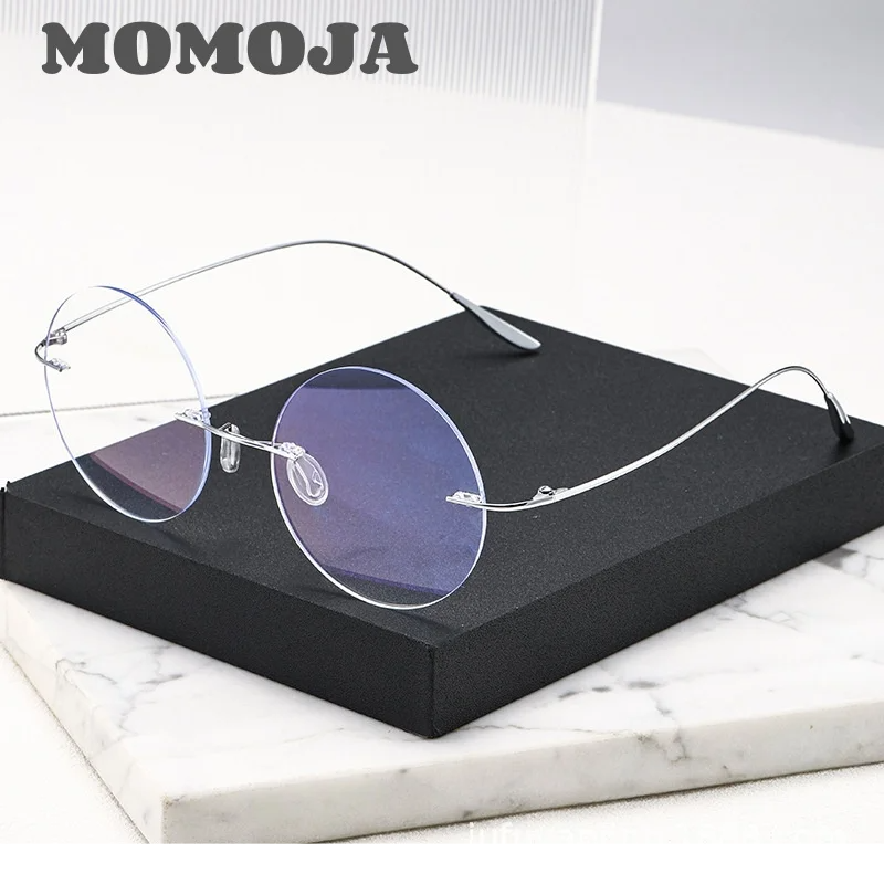 Momoja Women's Rimless Round Titanium-Alloy Eyeglasses 720176