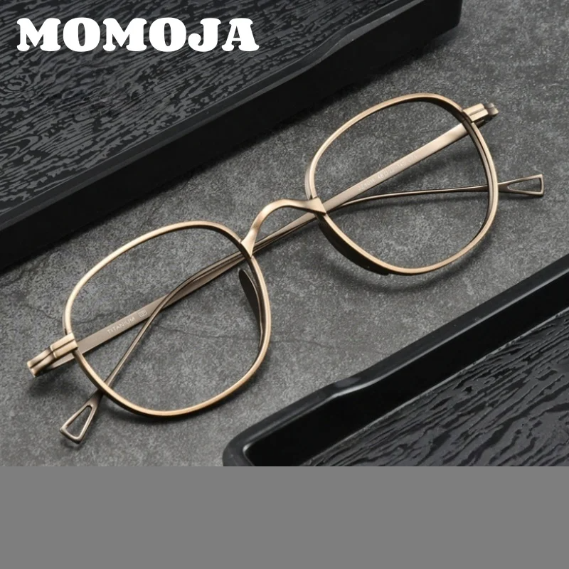 Momoja Women's Full Rim Polygon Square Titanium Eyeglasses 78016