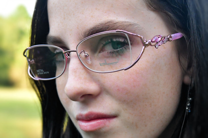FuzWeb Women's Full Rim Rectangle Bayonetta Alloy Acetate Eyeglasses 75045