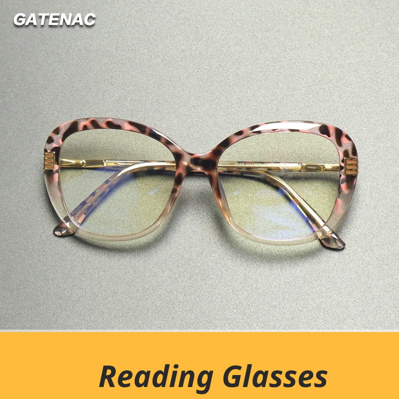 Gatenac Women's Full Rim Oval Tr 90 Titanium Reading Glasses Gxyj2265