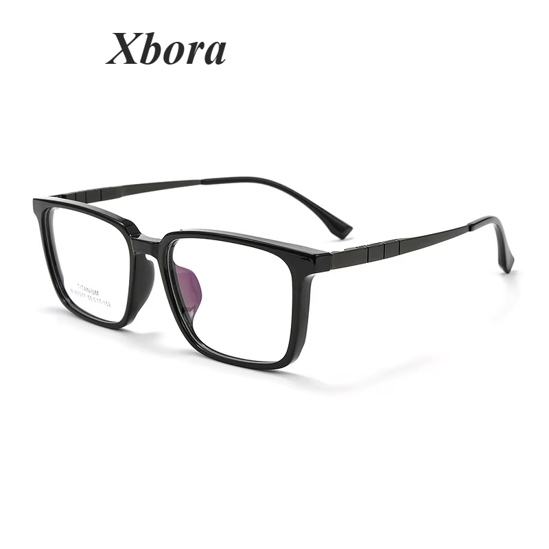 Xbora Unisex Full Rim Square Tr 90 Titanium Eyeglasses  61077