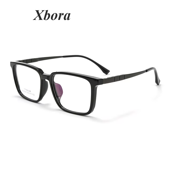 Xbora Unisex Full Rim Square Tr 90 Titanium Eyeglasses  61077