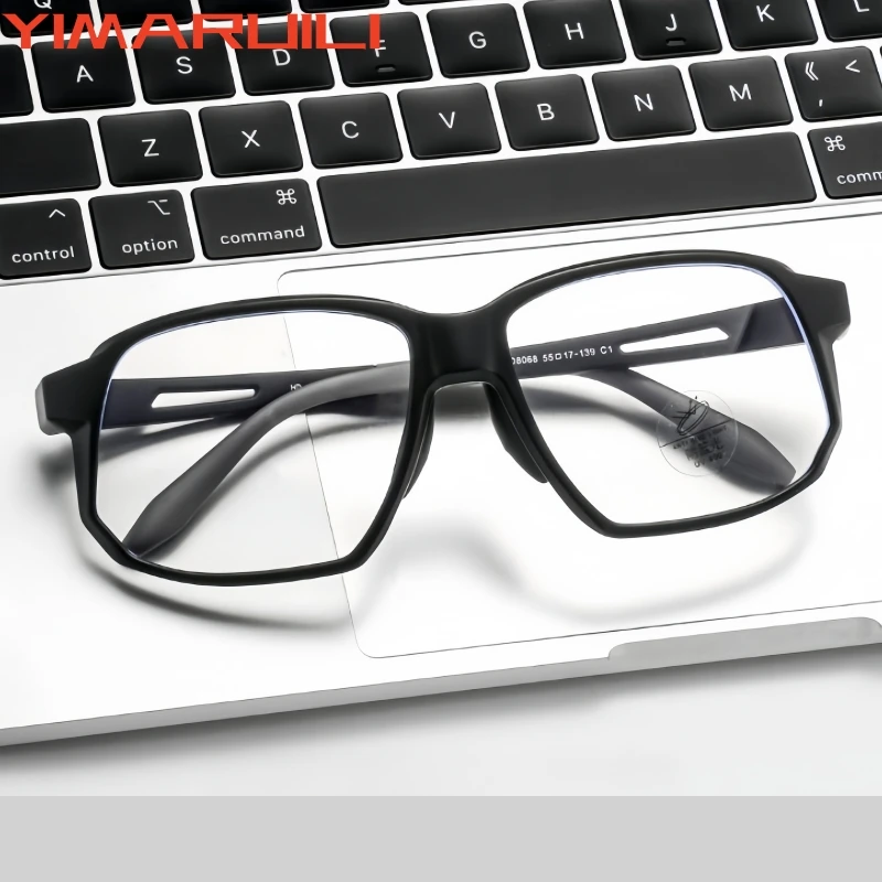 Yimaruili Unisex Full Rim Polygon Square Tr 90 Sport Eyeglasses 48068