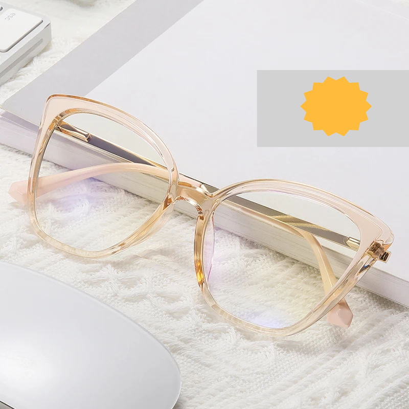 Handoer Women's Full Rim Square Cat Eye Tr 90 Alloy Eyeglasses 95810