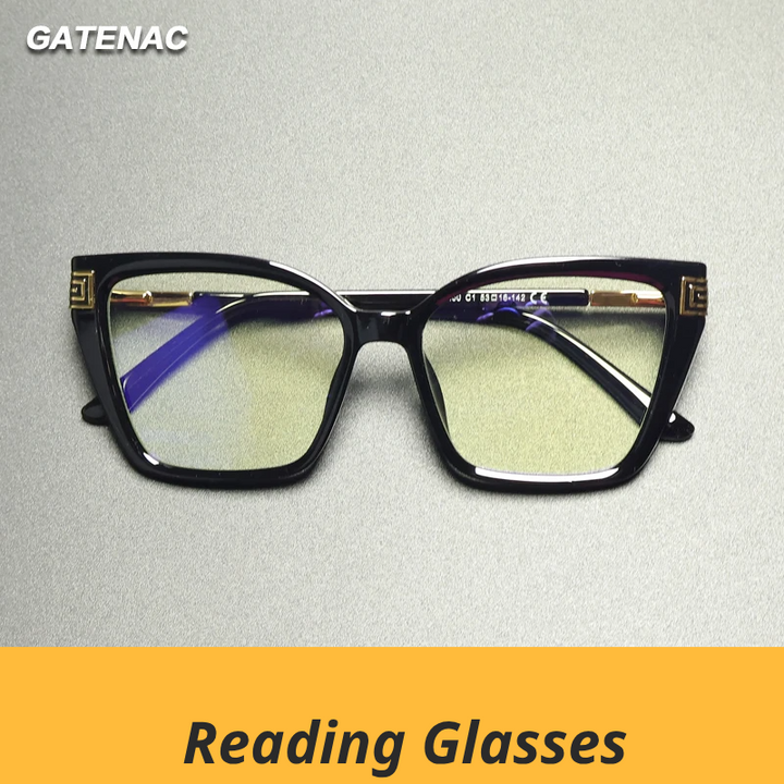 Gatenac Women's Full Rim Square Tr 90 Titanium Reading Glasses Gxy2260