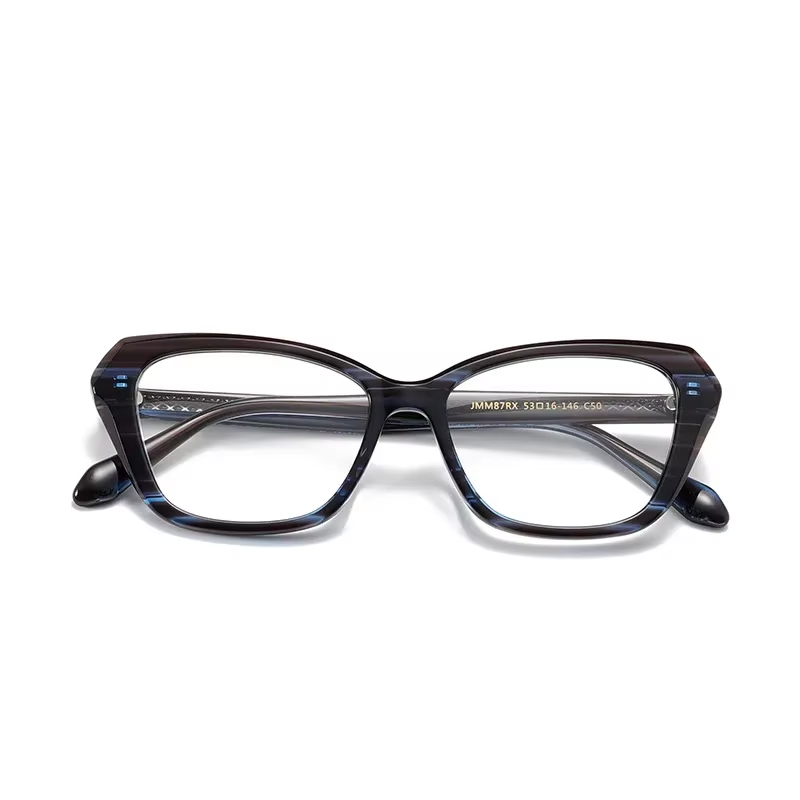 Aror Unisex Full Rim Square Cat Eye Acetate Eyeglasses 199871