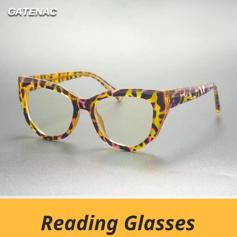 Gatenac Women's Full Rim Cat Eye Tr 90 Titanium Reading Glasses Gx2156