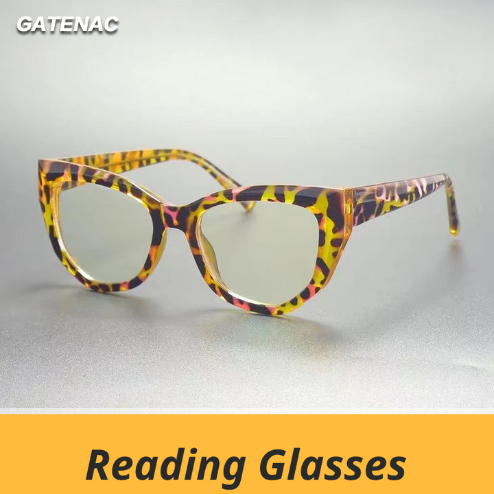 Gatenac Women's Full Rim Cat Eye Tr 90 Titanium Reading Glasses Gx2156