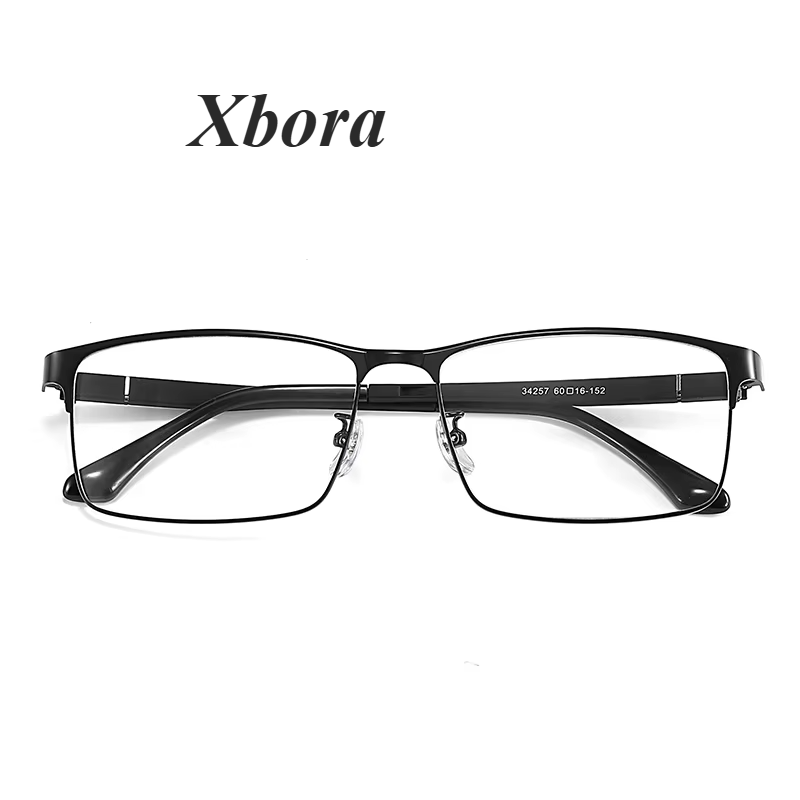 Xbora Unisex Full Rim Square Alloy Eyeglasses 34257