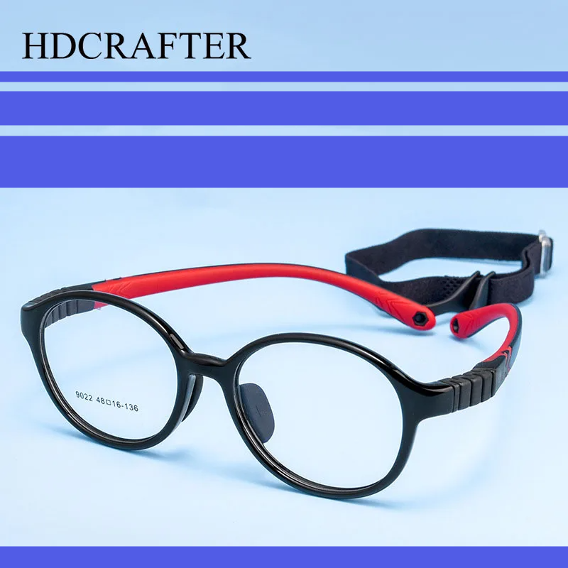 Hdcrafter Unisex Children's Full Rim Oval Silicone Eyeglasses 59022