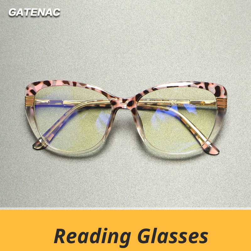 Gatenac Women's Full Rim Butterfly Tr 90 Titanium Reading Glasses G2274