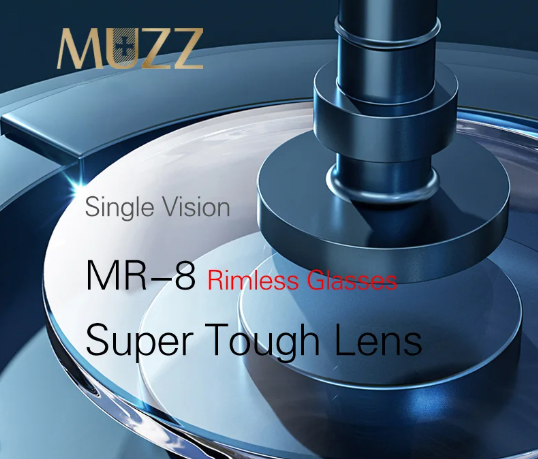 Muzz Single Vision MR-8 Series Rimless Clear Lenses Lenses Muzz Lenses   
