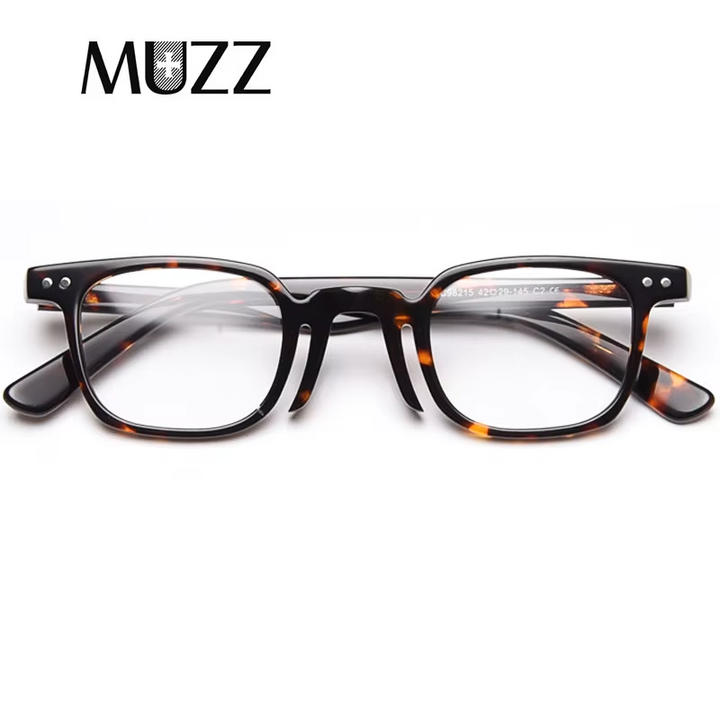 Muzz Men's Full Rim Square Acetate Eyeglasses 98215