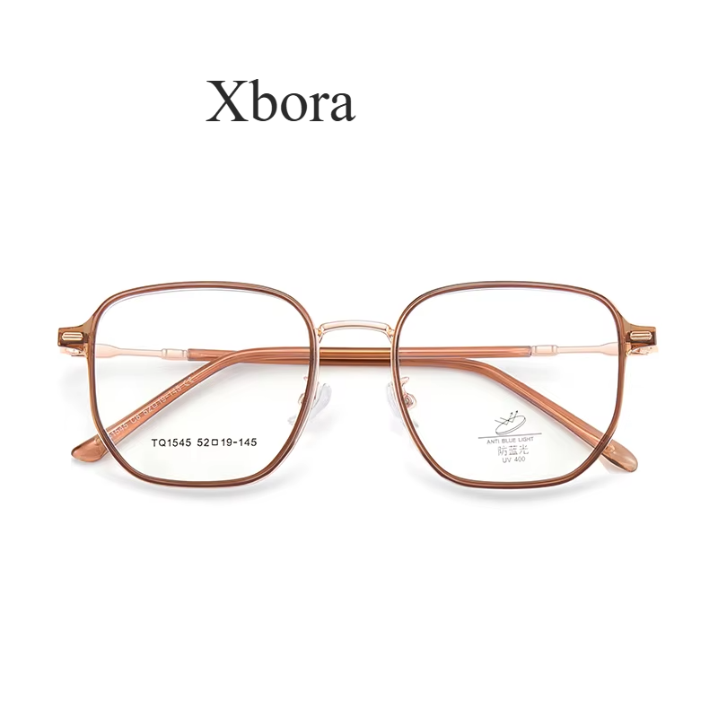 Xbora Women's Full Rim Polygon Square Titanium Eyeglasses  71545