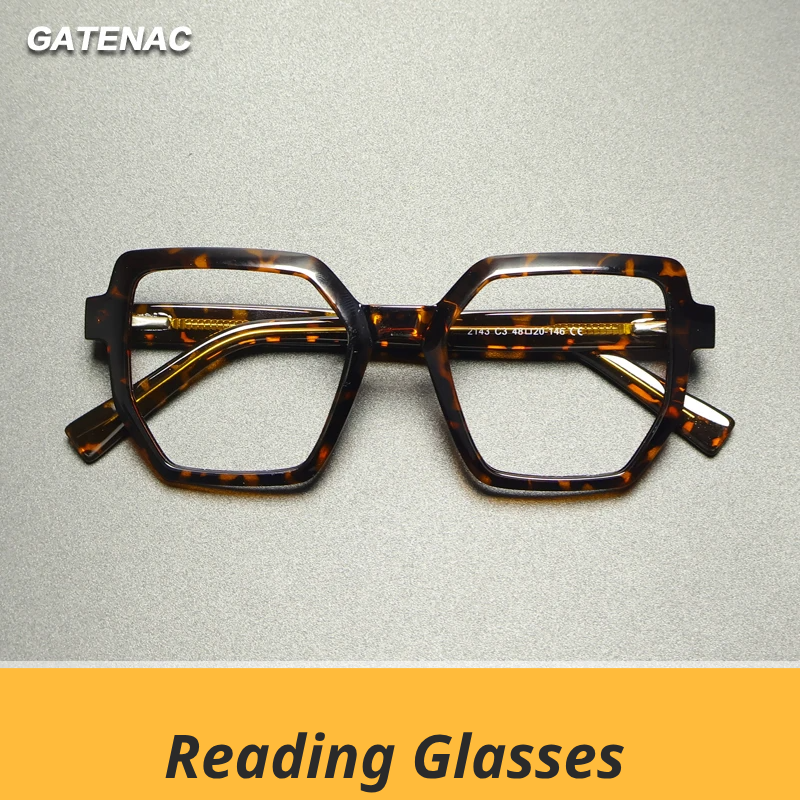 Gatenac Women's Full Rim Cat Eye Tr 90 Titanium Reading Glasses G2143