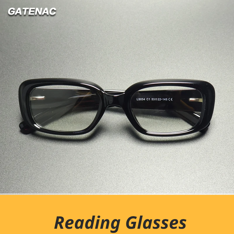 Gatenac Women's Full Rim Square Tr 90 Titanium Reading Glasses Gxy9034