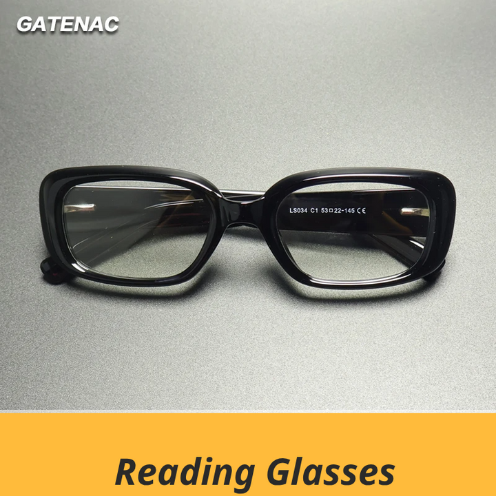 Gatenac Women's Full Rim Square Tr 90 Titanium Reading Glasses Gxy9034