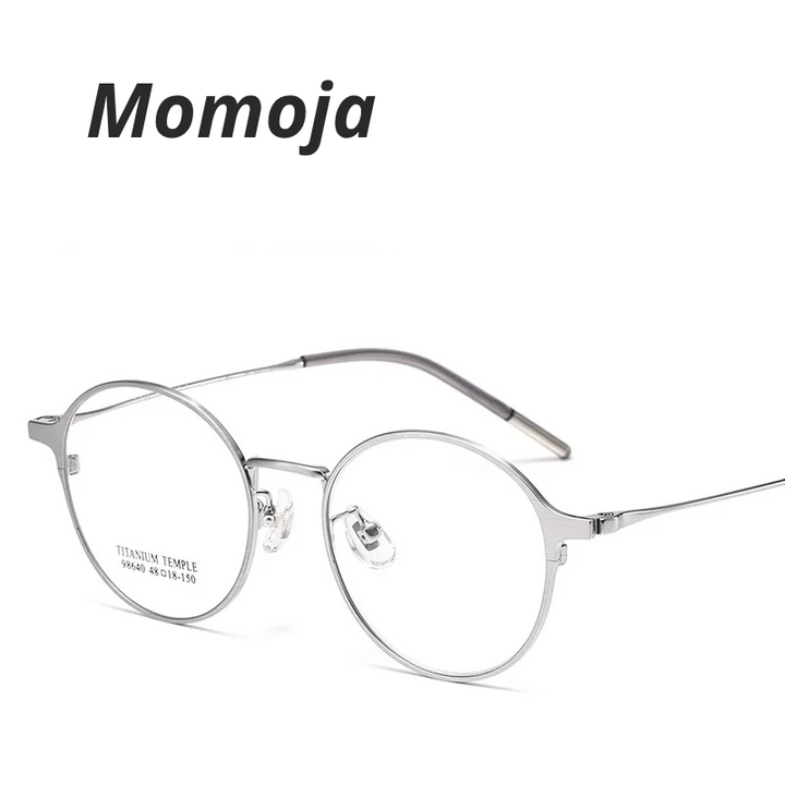 Momoja Women's Full Rim Oval Round Titanium Eyeglasses 98640