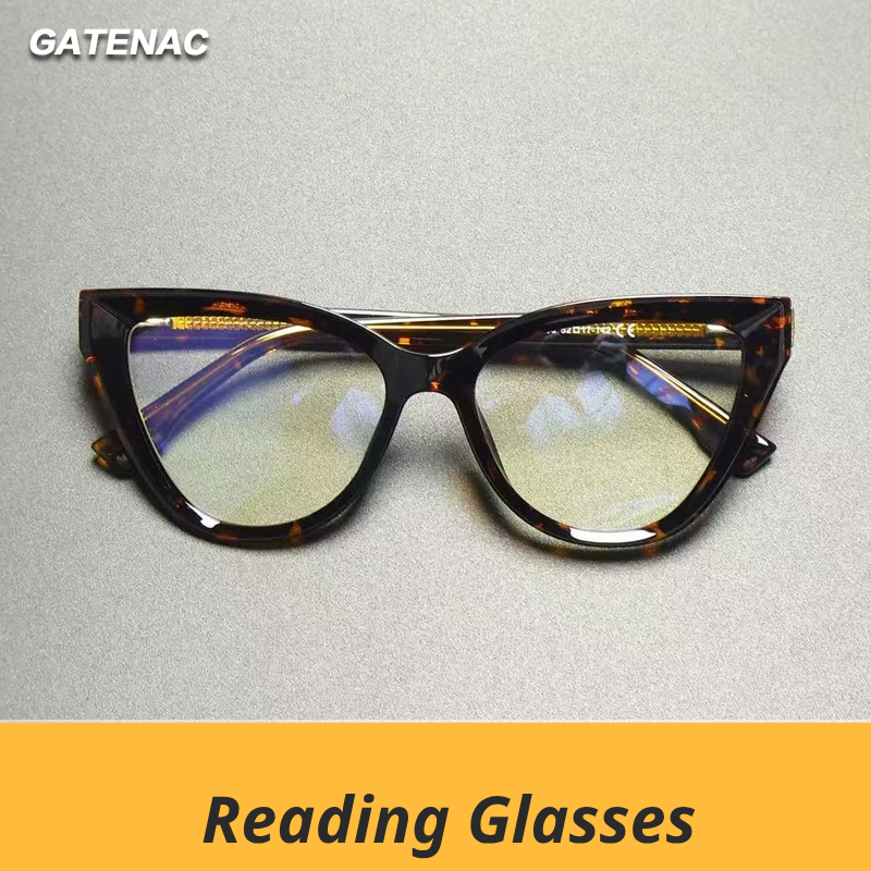 Gatenac Women's Full Rim Cat Eye Tr 90 Titanium Reading Glasses Gx2279
