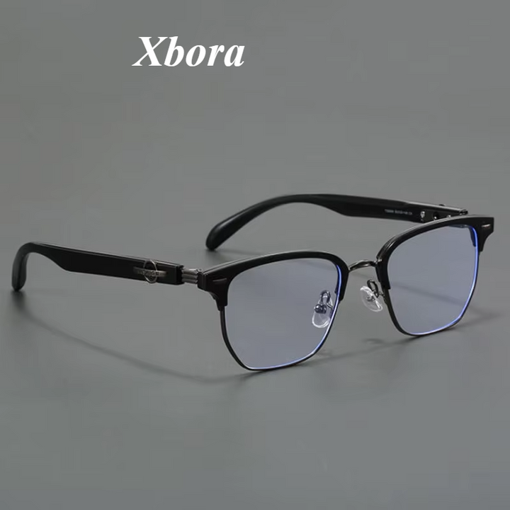 Xbora Unisex Full Rim Oval Square Ultem Alloy Eyeglasses 91015