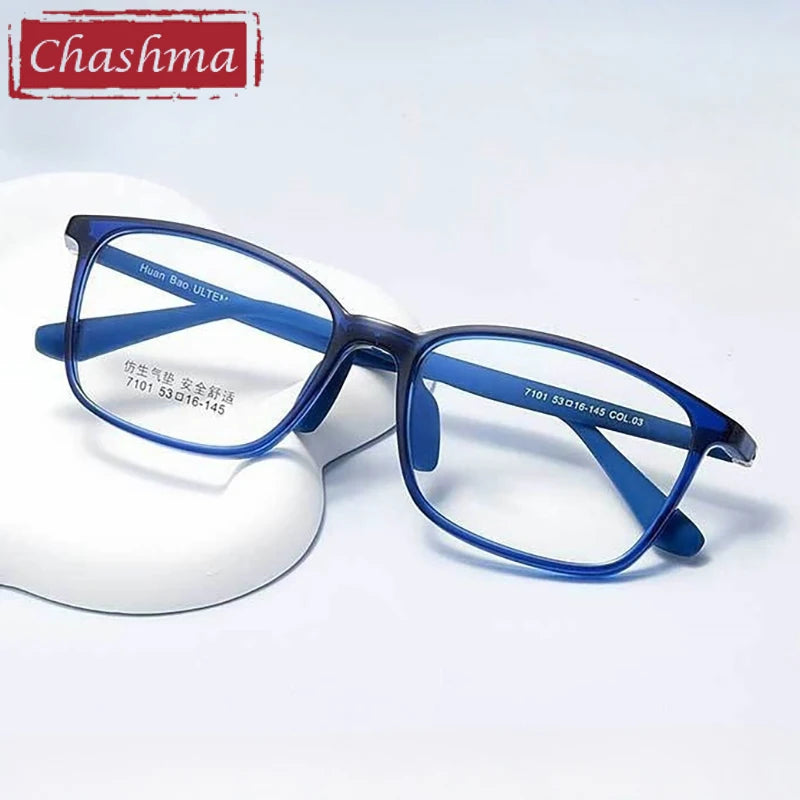 Chashma Ottica Unisex Youth's Full Rim Square Tr 90 Titanium Eyeglasses 407101