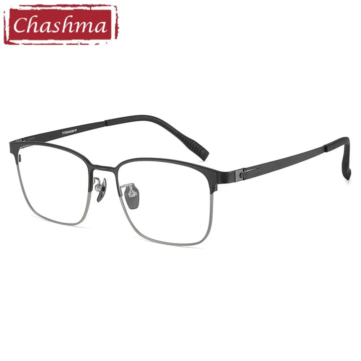 Chashma Ottica Men's Full Rim Square Titanium Eyeglasses 401285