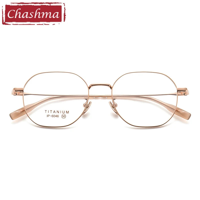 Chashma Ottica Women's Full Rim Flat Top Oval Titanium Eyeglasses 406046