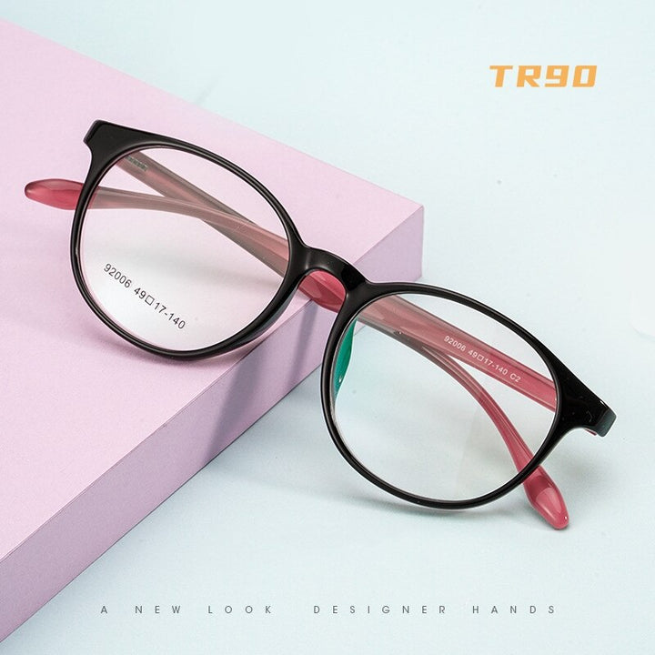 Yimaruili Unisex Full Rim Square Round Tr 90 Eyeglasses 0692006 Full Rim Yimaruili Eyeglasses