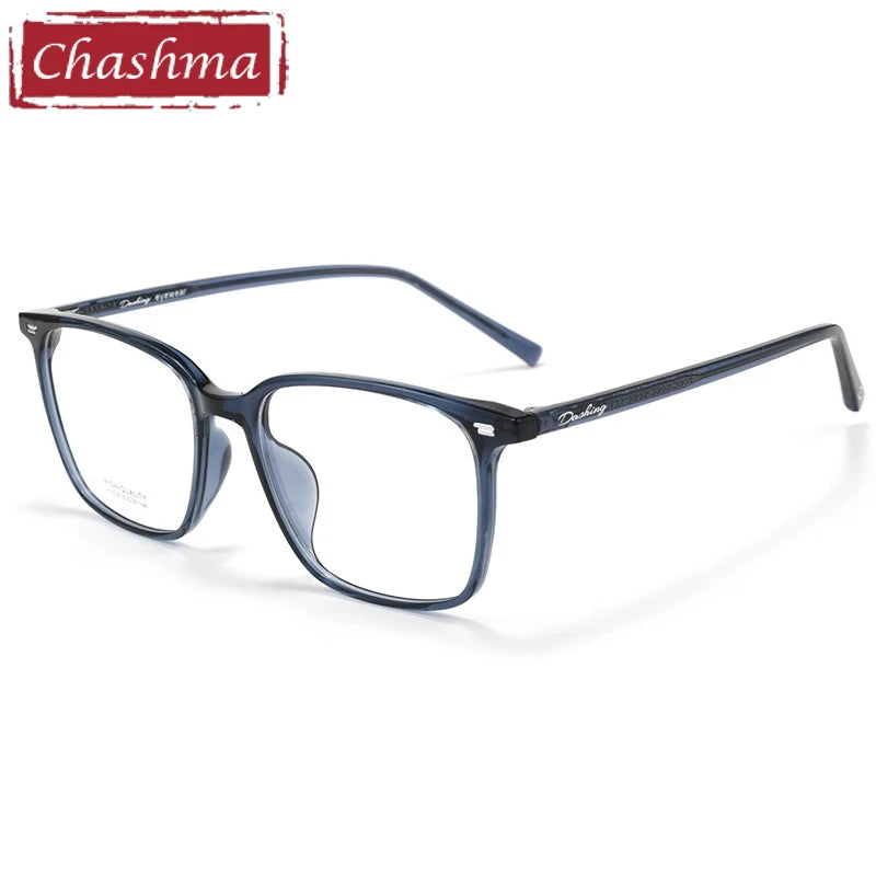 Chashma Ottical Unisex Full Rim Square Tr 90 Titanium Eyeglasses 401038