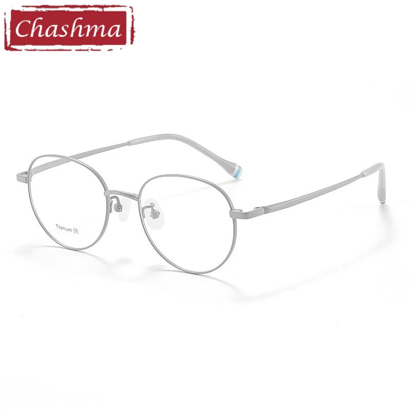 Chashma Unisex Youth's Full Rim Oval Round Titanium Eyeglasses 581001