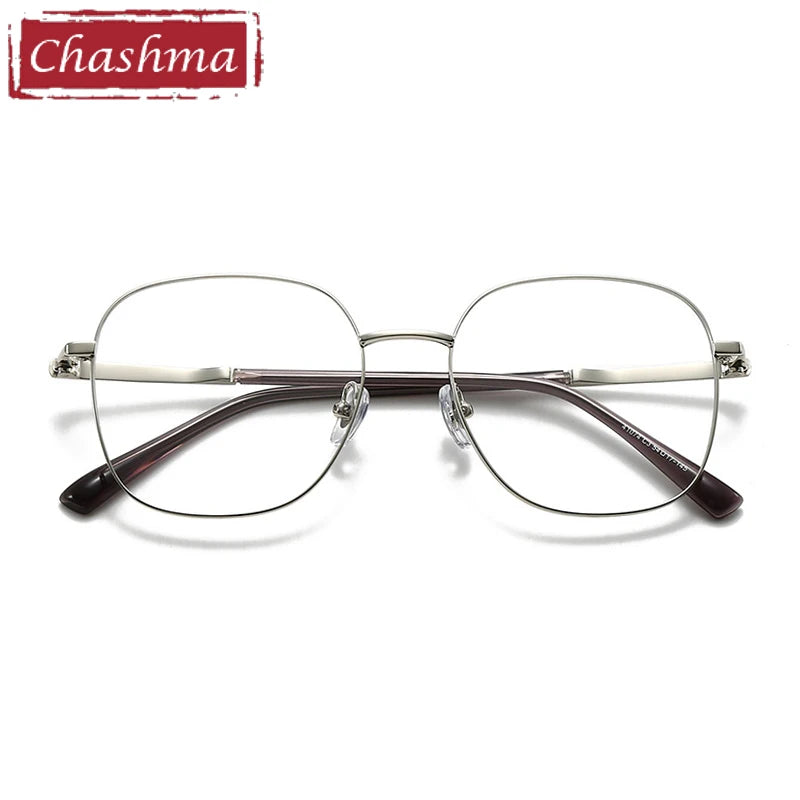 Chashma Ottica Unisex Full Rim Square Alloy Eyeglasses 441074