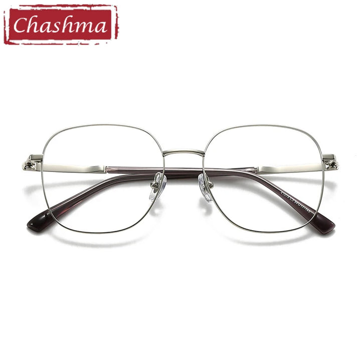 Chashma Ottica Unisex Full Rim Square Alloy Eyeglasses 441074