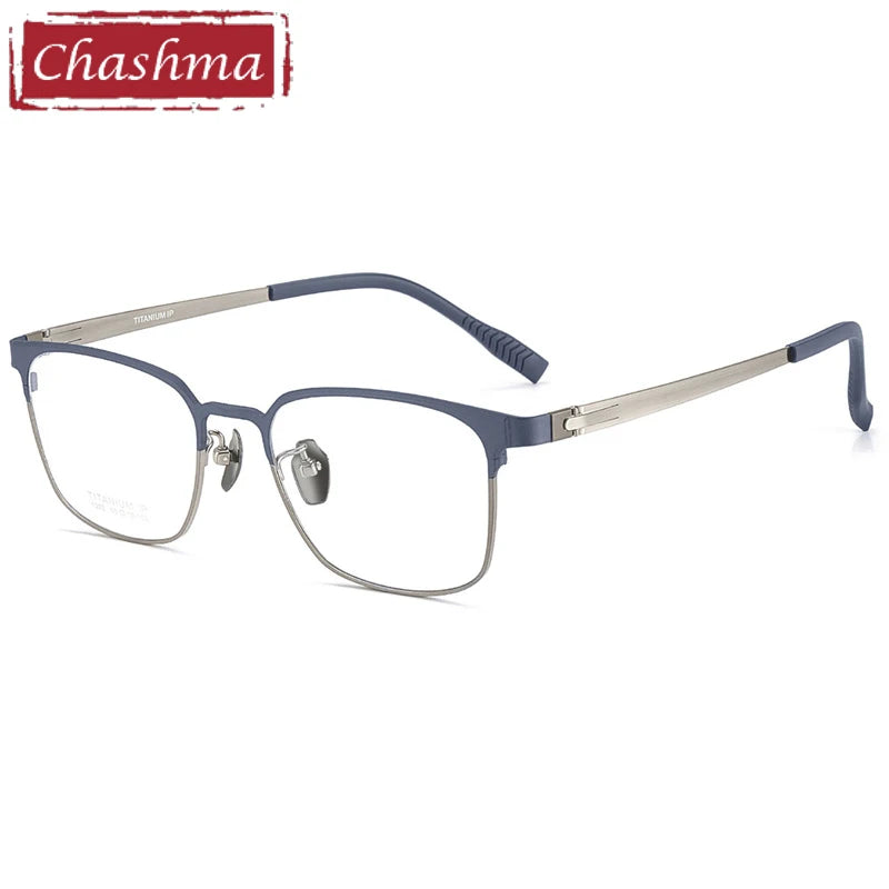 Chashma Ottica Unisex Full Rim Square Titanium Eyeglasses 411282