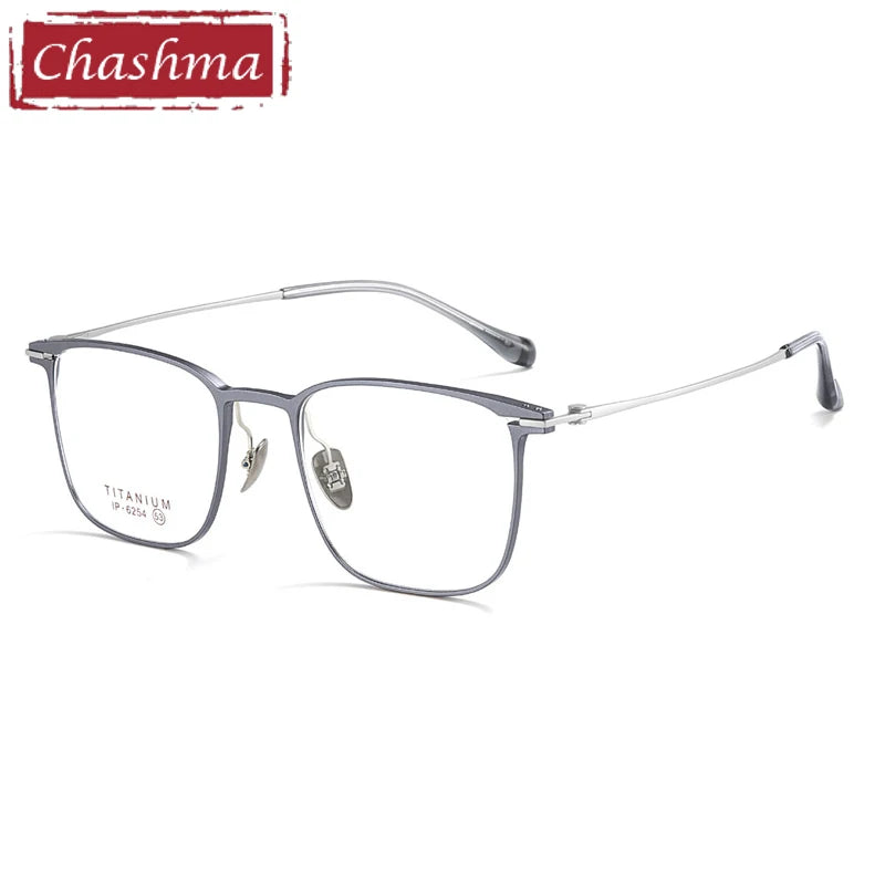 Chashma Ottica Unisex Full Rim Square Titanium Eyeglasses 406254