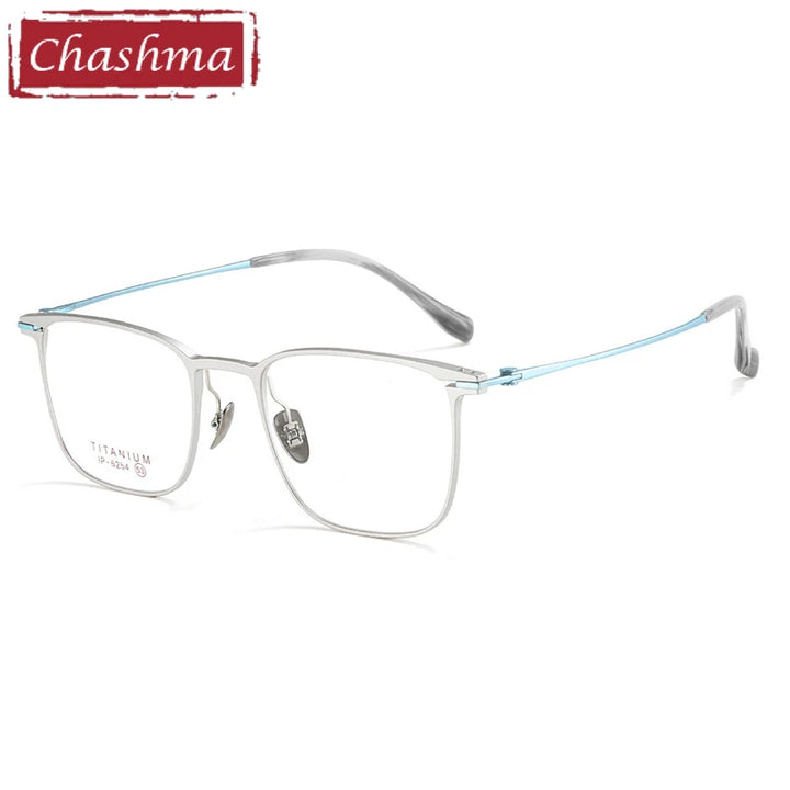 Chashma Ottica Unisex Full Rim Square Titanium Eyeglasses 406254