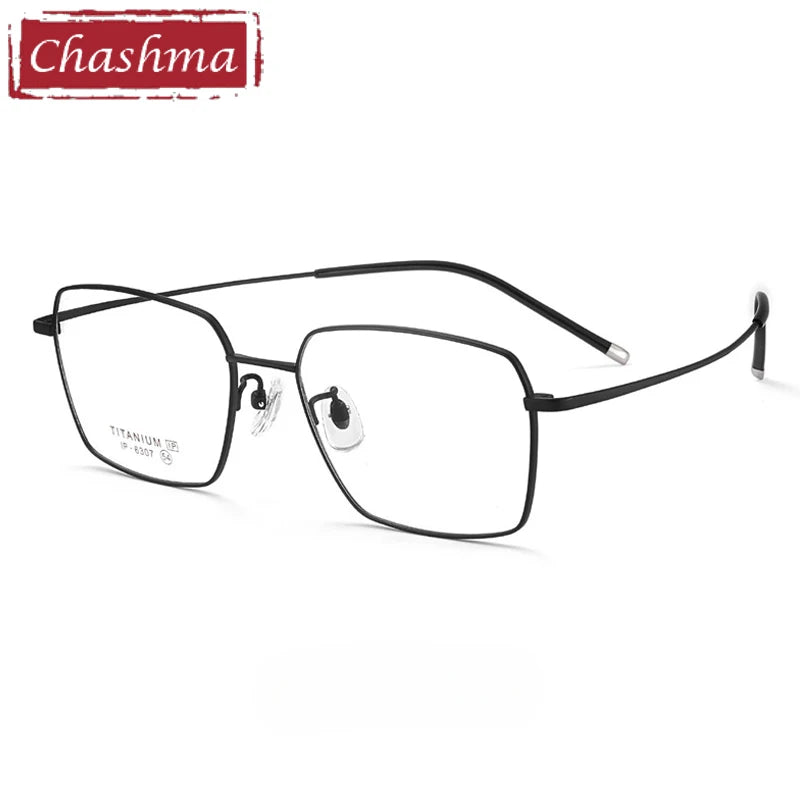 Chashma Ottica Unisex Full Rim Polygon Titanium Eyeglasses 406307
