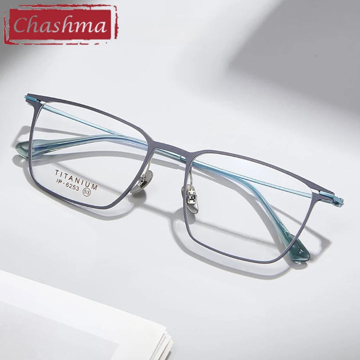 Chashma Ottica Men's Full Rim Square Titanium Eyeglasses 406253