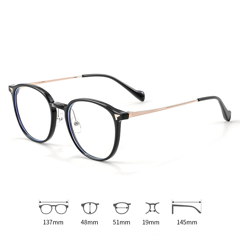 Yimaruili Unisex Full Rim Square Tr 90 Alloy Eyeglasses 01247 Full Rim Yimaruili Eyeglasses