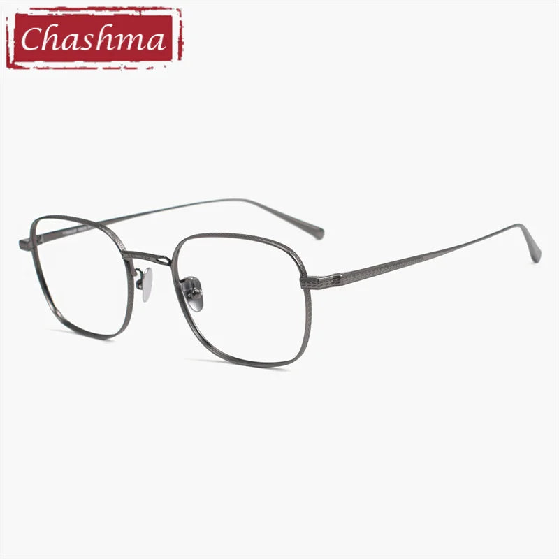 Chashma Men's Full Rim Polygon Square Titanium Eyeglasses 63015