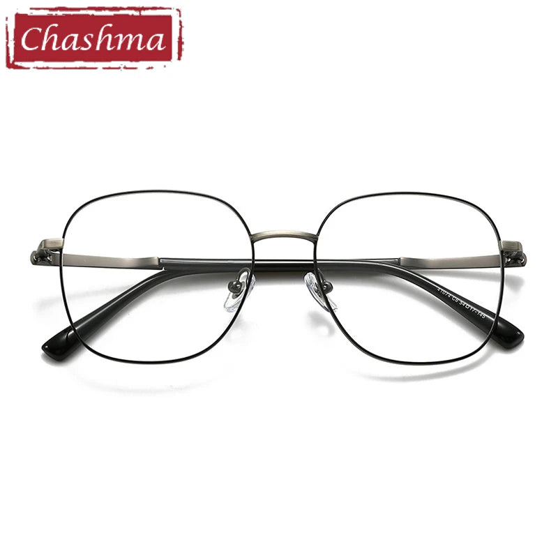 Chashma Ottica Unisex Full Rim Square Alloy Eyeglasses 441074