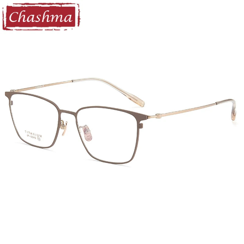 Chashma Ottica Men's Full Rim Big Square Titanium Eyeglasses 406249